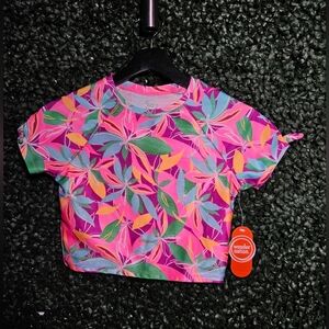 Wonder Nation Kids Vibrant Leaf Print Tee